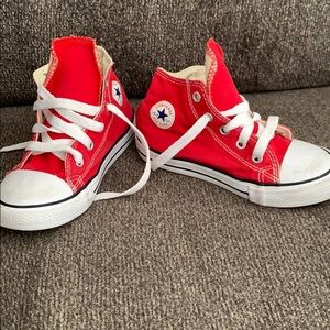 Red high top converse